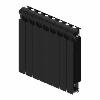 Радиатор биметаллический Rifar Monolit Ventil  500/7, правое подключение (без H-образного ) Антрацит