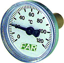 Термометр (0-120°С) 50 мм, зонд 36 мм, торцевое присоединение НР 3/8"