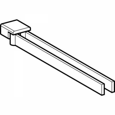 Двойной держатель для полотенец для сантехнического модуля Geberit Monolith для pаковина: Глянцевый хром, L=44см