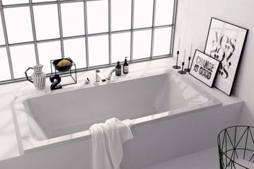 MODO прямоугольная ванна, 170 x 75 см, центральный слив